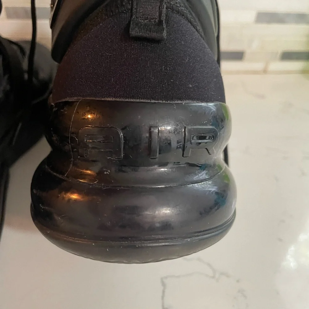 Nike Air Force 270 Triple Black High top buckle strap Sneakers Mens 11